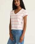 Striped Modern V-Neck Tee