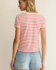 Junie Striped Tee - Lychee
