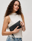 Aria Woven Wristlet Clutch