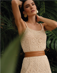 Midi Wrap Belt - Tan