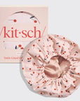 Satin-Lined Flexi Shower Cap - Cherry Print