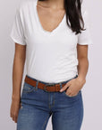 Dieke Classic Full Grain Leather Belt for Women