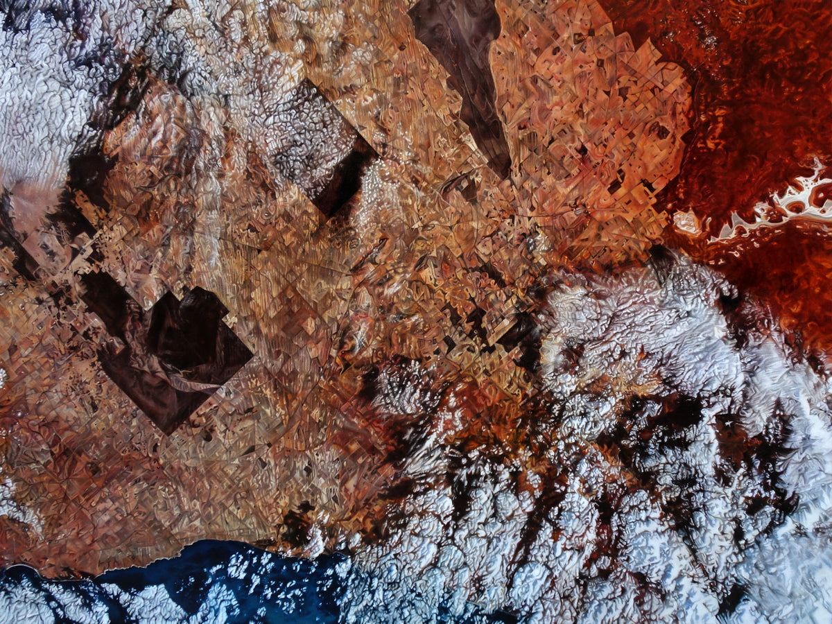 Jennifer BockNelson Original Art "Harrowed Ground" Sweet Apricot