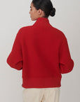 Mumford Half Zip Fleece - Washed Red