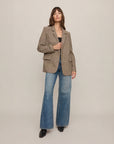 Evan Check Blazer - Dark Chocolate