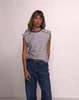 Perry Muscle Tee - Cross Walk Stripe