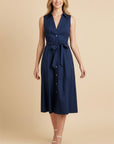 Sleeveless Shirt Dress