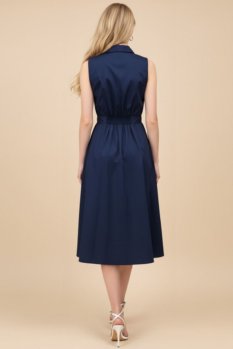 Sleeveless Shirt Dress