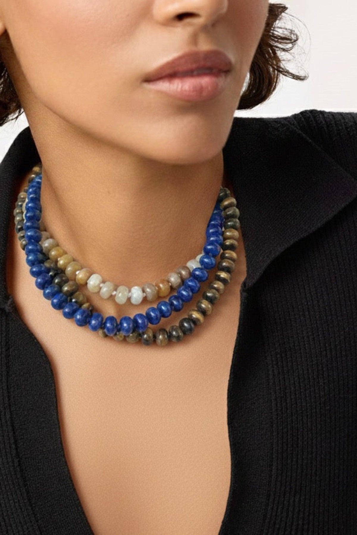 Refined Stone Bead Necklace