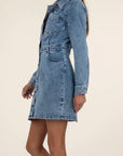 Arlington Long Sleeve Denim Mini Dress