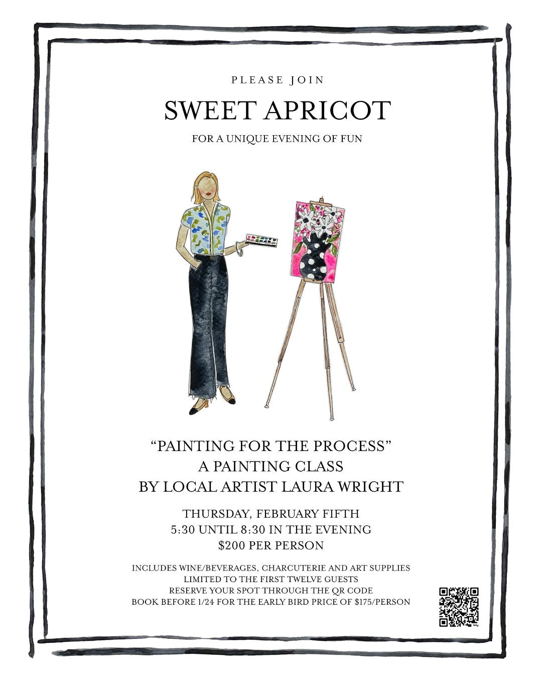 "Painting for the Process" A Painting Class by Laura Wright - Reservation for 1