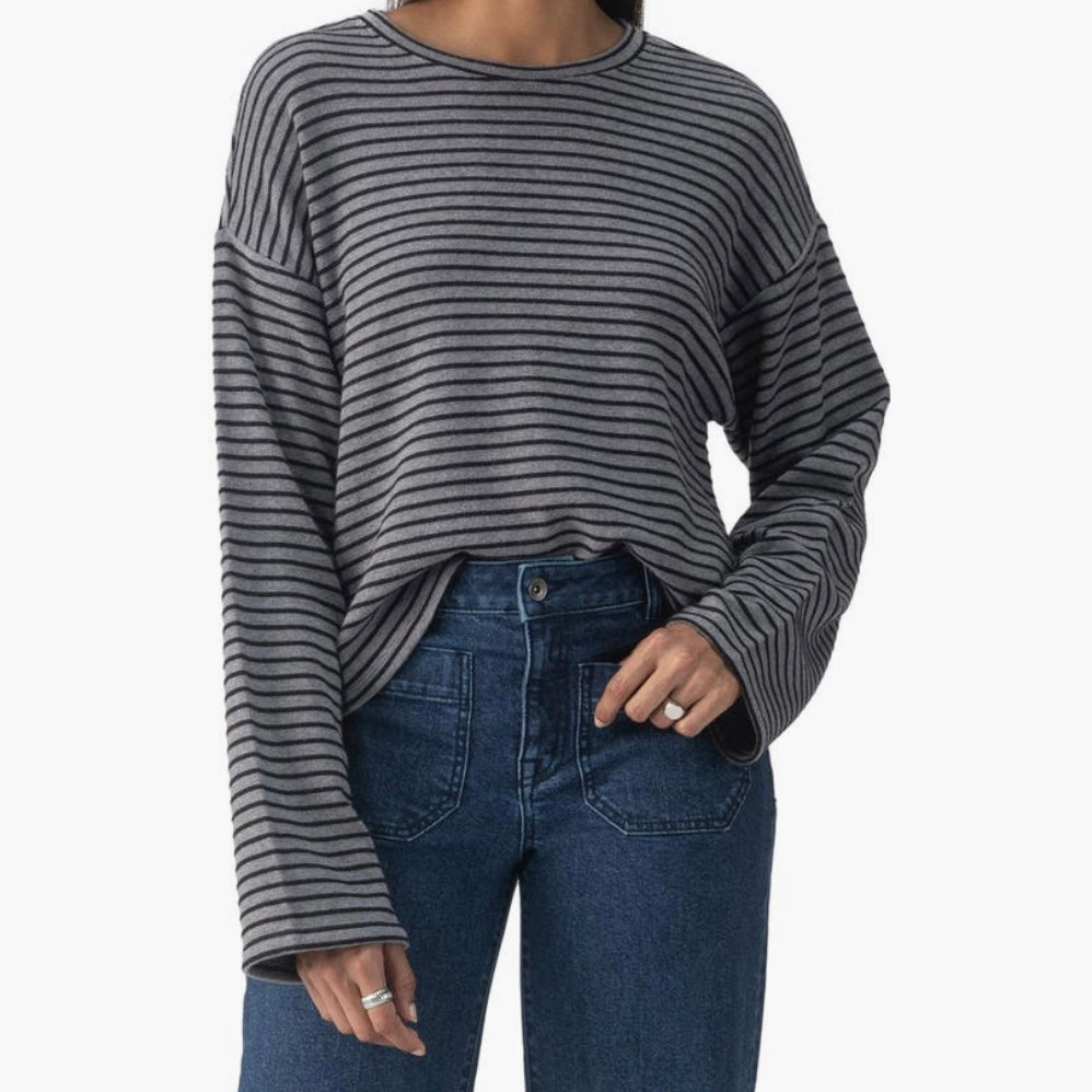 Textured Ottoman Popover Long sleeve