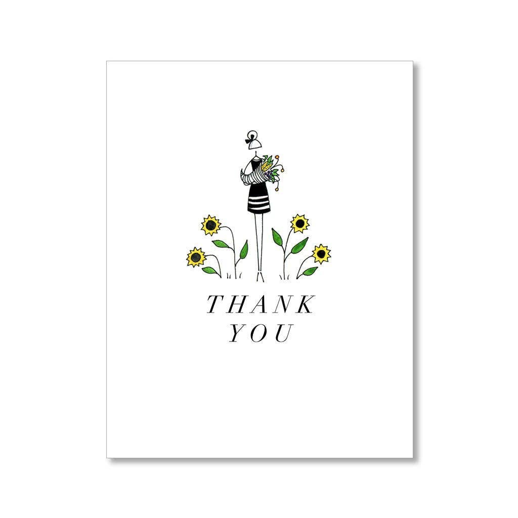 "SUNFLOWERS" THANK YOU CARD