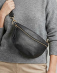 Berkeley Leather Belt Bag - Pebbled Black