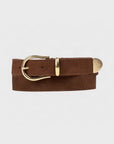 Candice Suede Belt - Brown