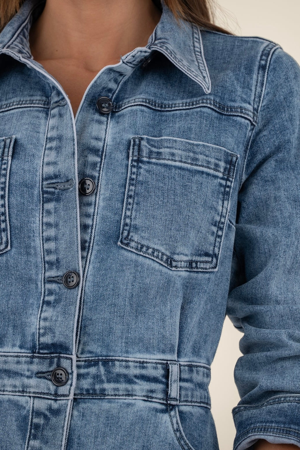 Arlington Long Sleeve Denim Mini Dress