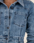 Arlington Long Sleeve Denim Mini Dress