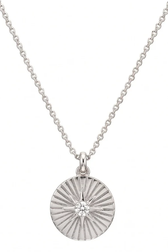 Rue Sunburst Disc Necklace