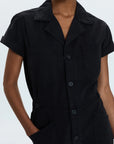 Parker Short Sleeve Romper by Pistola - Fade to Black