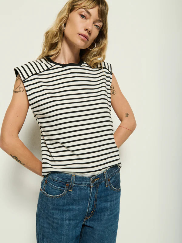 Perry Muscle Tee - Cross Walk Stripe