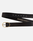 Fien Leather Belt - Black