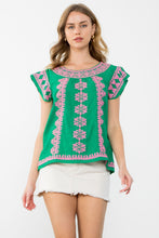 Load image into Gallery viewer, Short Sleeve Embroidered Top