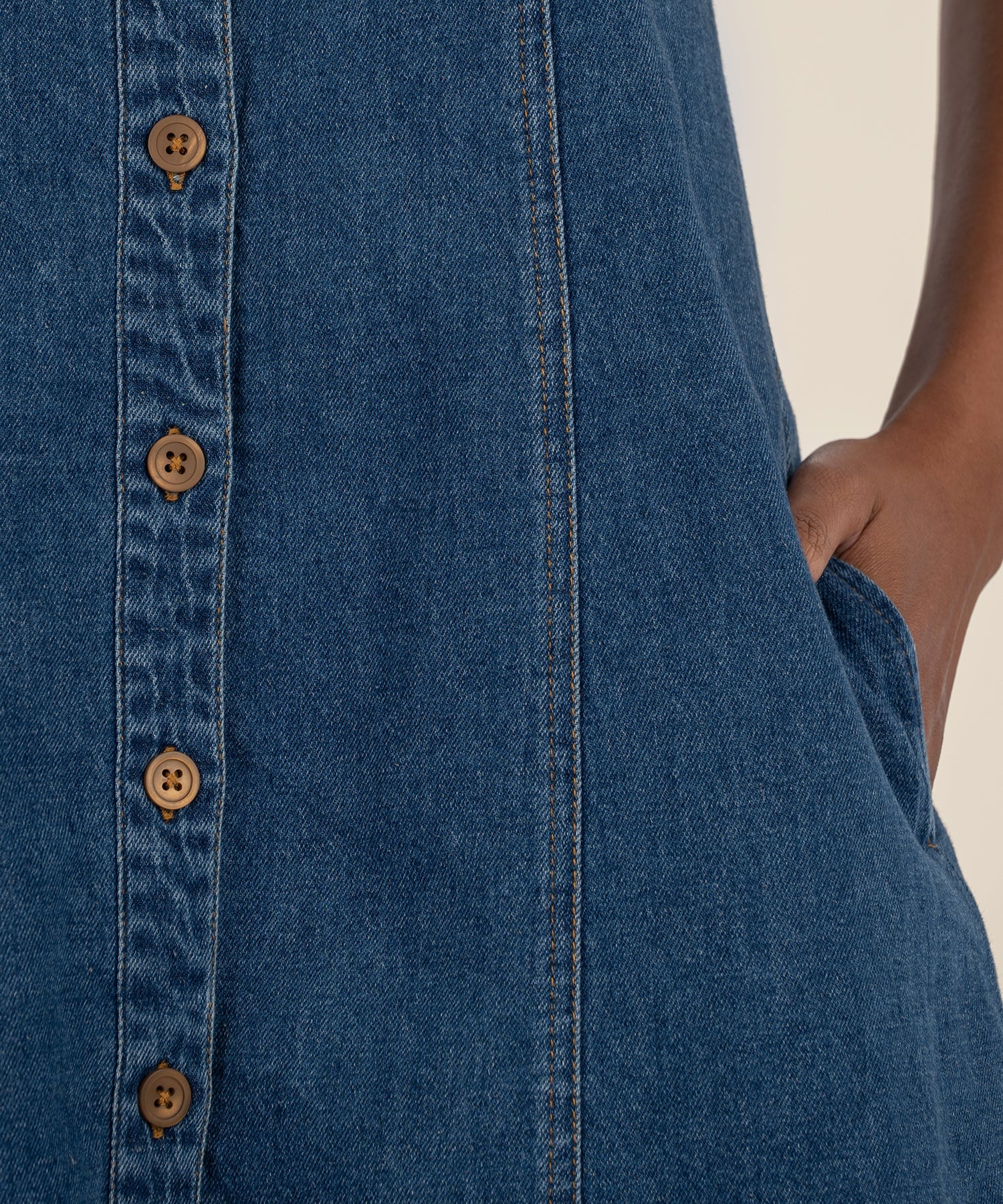 Emiko A-Line Denim Mini Dress