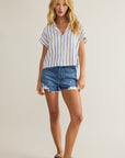 Parallel Button Down Top