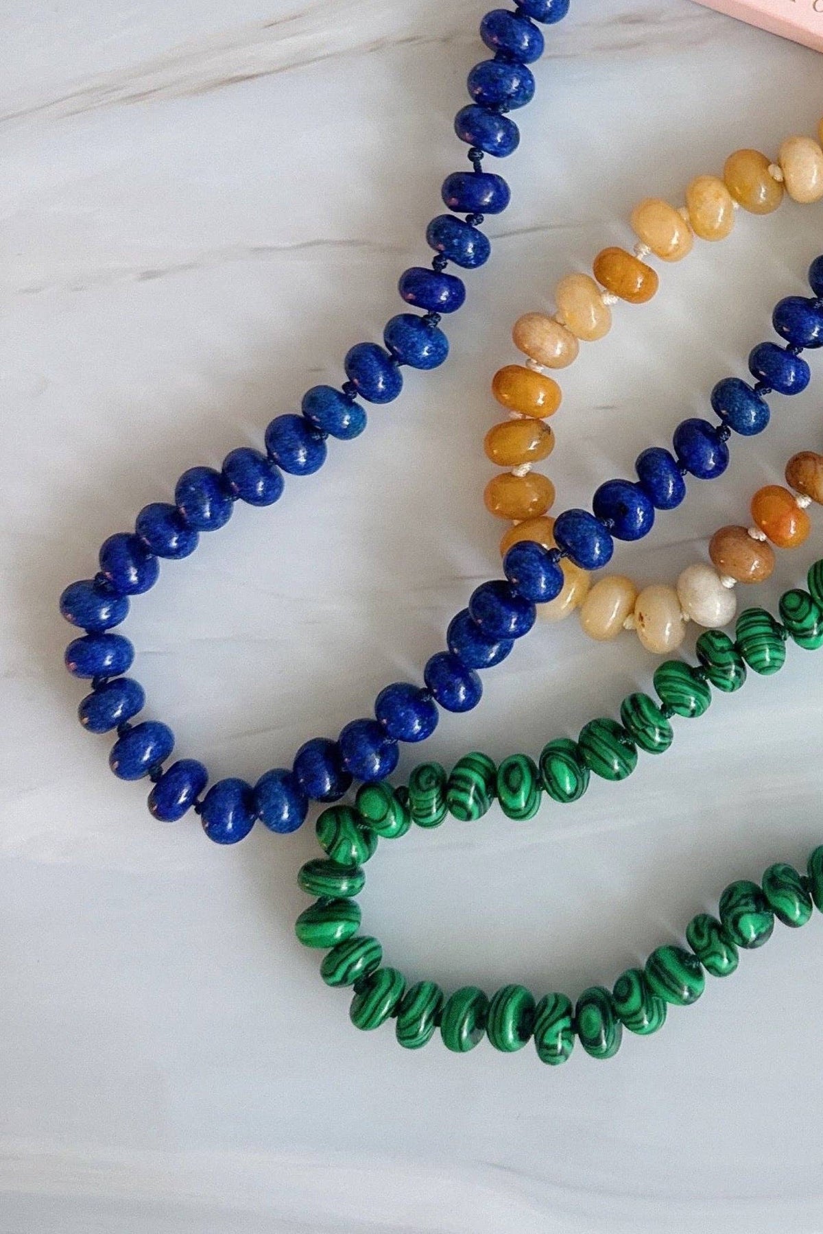 Refined Stone Bead Necklace
