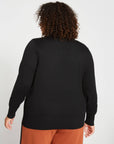 Statement Wrap Sweater - Black