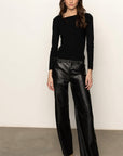 Long-Sleeve Shoulder Twist Top