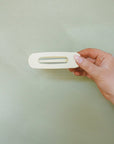 Flat Matte Claw Clip: Cream