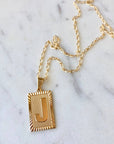 Vintage Initial Pendant Necklace