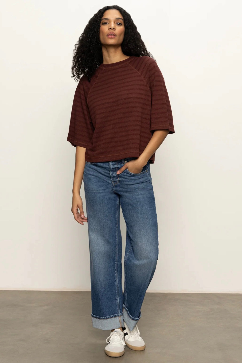 Boxy Raglan Tee Shirt - Chicory
