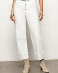 Luna Cuffed Jeans Bleached White