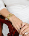 Gold Braided Wrap Bracelet: Gold