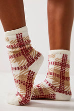 Load image into Gallery viewer, Hilarie Plaid Crew Socks