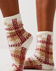 Hilarie Plaid Crew Socks