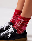 Hilarie Plaid Crew Socks