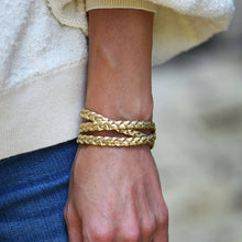 Load image into Gallery viewer, Gold Braided Wrap Bracelet: Gold