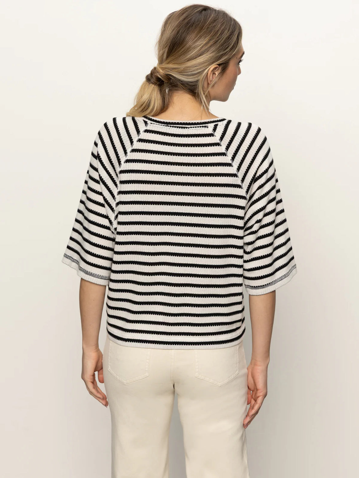 Boxy Raglan Tee Shirt - Stripe