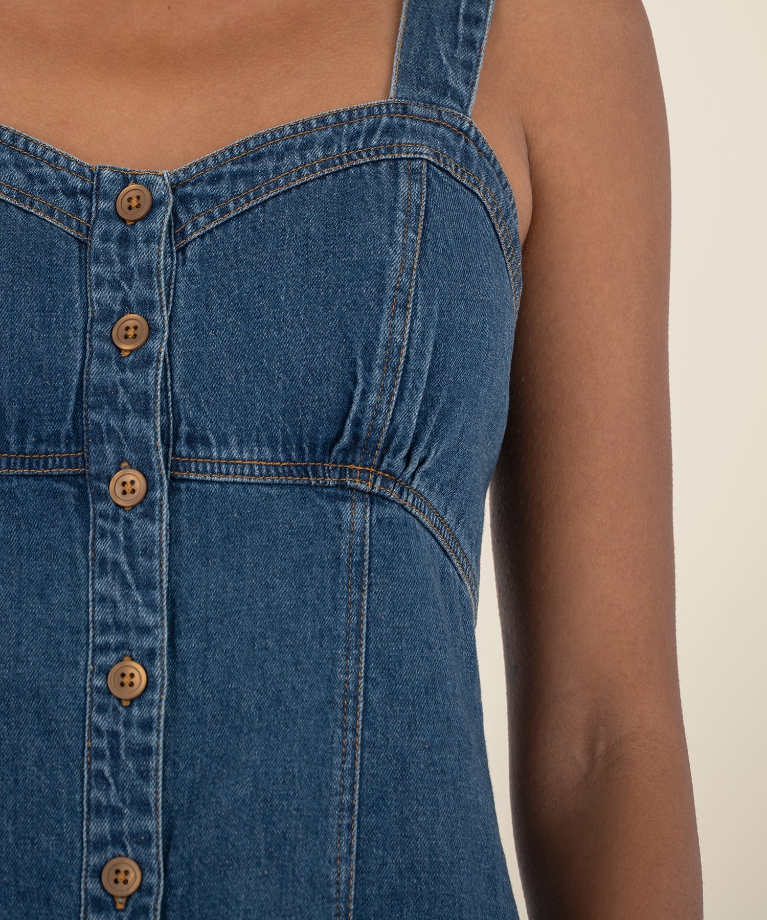 Emiko A-Line Denim Mini Dress