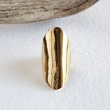 Load image into Gallery viewer, Handmade Armor Band Ring - Brass