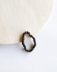 Raw Black Baltic Amber Beaded Bracelet - Non-Stretch