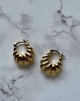 Honey Croissant Hoop Earrings