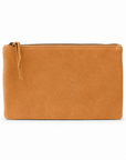 Marlow Suede Clutch Bag - Cognac