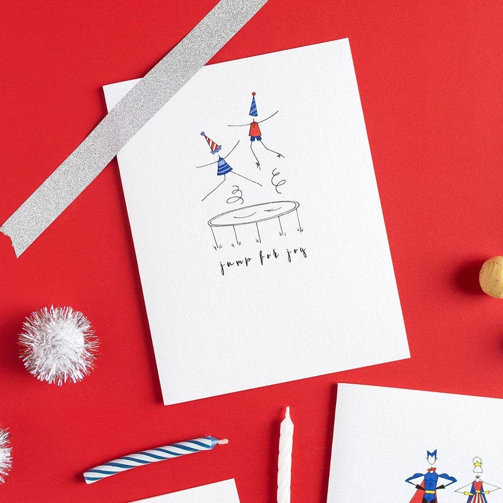 "JUMP FOR JOY" BIRTHDAY CARD