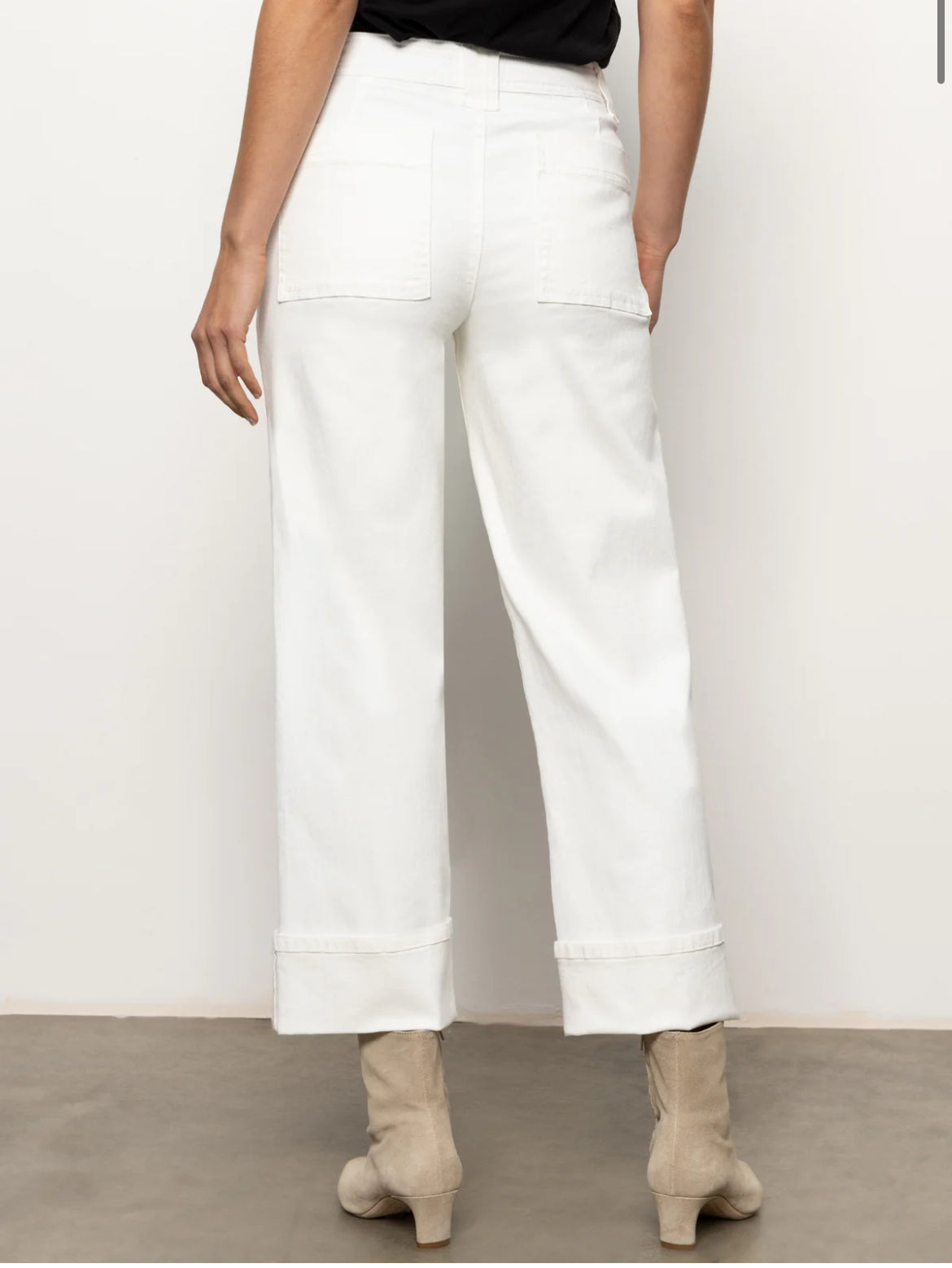 Luna Cuffed Jeans Bleached White