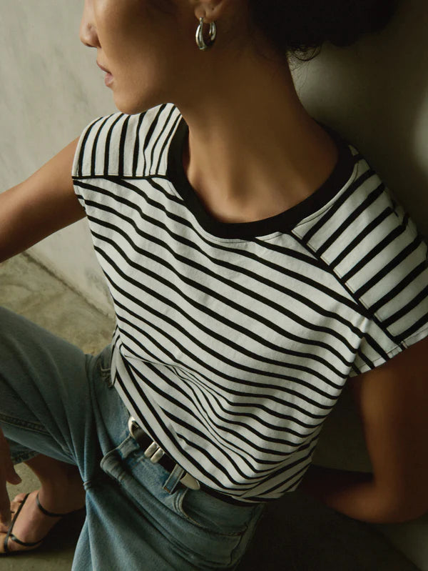 Perry Muscle Tee - Cross Walk Stripe