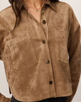 All Day Cropped Suede Jacket